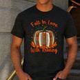 Fall In Love With Reading Pumpkin Autumn Librarians Teacher Men's Casual T-Shirt Dark Grey