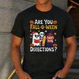 Are You Fall O Ween Directions Halloween Teacher Ghost Men's Casual T-Shirt Dark Grey Are You Fall O Ween Directions Halloween Teacher Ghost Men's Casual T-Shirt Dark Grey
