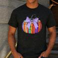 Fall Pumpkin Books Lover Halloween Teacher Teaching Staff Men's Casual T-Shirt Dark Grey