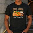 Fall Vibes And That Teacher Life Autumn Thanksgiving Men's Casual T-Shirt Dark Grey Fall Vibes And That Teacher Life Autumn Thanksgiving Men's Casual T-Shirt Dark Grey