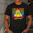 Field Trip Squad Groovy Field Day Smile Face Teacher Tie Dye Men's Casual T-Shirt Dark Grey Field Trip Squad Groovy Field Day Smile Face Teacher Tie Dye Men's Casual T-Shirt Dark Grey