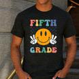 Fifth Grade Team Teachers Boys Girls Retro Smile 5th Grade Men's Casual T-Shirt Dark Grey