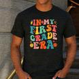 In My First Grade Era 1st Grade Teacher Back To School Men's Casual T-Shirt Dark Grey