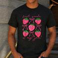 First Grade Is My Jam Strawberry First Grade Teacher Women Men's Casual T-Shirt Dark Grey