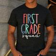 First Grade Squad 1st Grade Teacher Crew Back To School Team Men's Casual T-Shirt Dark Grey