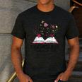 Floral Book a New Chapter Begins Retired Retirement Teacher Men's Casual T-Shirt Dark Grey