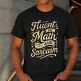 Fluent In Math And Sarcasm Teacher Men's Casual T-Shirt Dark Grey Fluent In Math And Sarcasm Teacher Men's Casual T-Shirt Dark Grey
