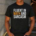 Fluent In Math And Sarcasm Teacher Men's Casual T-Shirt Dark Grey Fluent In Math And Sarcasm Teacher Men's Casual T-Shirt Dark Grey
