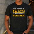 The Force Strong With This Teacher Men Women Kids Men's Casual T-Shirt Dark Grey The Force Strong With This Teacher Men Women Kids Men's Casual T-Shirt Dark Grey