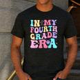 In My Fourth Grade Era Girl Back To School 4th Grade Teacher Men's Casual T-Shirt Dark Grey