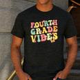 Fourth Grade Vibes Hello Team 4th Grade Teacher Kids Retro Men's Casual T-Shirt Dark Grey Fourth Grade Vibes Hello Team 4th Grade Teacher Kids Retro Men's Casual T-Shirt Dark Grey