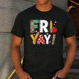 Fri Yay Teacher Happy Friday Friyay Weekend Back To School Men's Casual T-Shirt Dark Grey