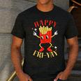 Fun Teacher Happy Fri Yay French Fries Friday Lovers Men's Casual T-Shirt Dark Grey