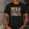 Fun Zoo Animal Print Teacher Shirts Wild About My Students Men's Casual T-Shirt Dark Grey Fun Zoo Animal Print Teacher Shirts Wild About My Students Men's Casual T-Shirt Dark Grey