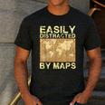 Geography Teacher Easily Distracted By Maps Men's Casual T-Shirt Dark Grey Geography Teacher Easily Distracted By Maps Men's Casual T-Shirt Dark Grey