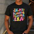 In My Glowing Teacher Era Teaching Back To School Men's Casual T-Shirt Dark Grey In My Glowing Teacher Era Teaching Back To School Men's Casual T-Shirt Dark Grey