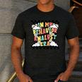 Groovy ABA RBT Therapist In My Behavior Analyst Era Teacher Men's Casual T-Shirt Dark Grey