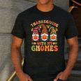 Groovy Thanksgiving With My Gnomie Women Teacher Fall Gnome Men's Casual T-Shirt Dark Grey