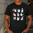 Halloween PE Teacher Ghost Playing Soccer Football Baseball Men's Casual T-Shirt Dark Grey