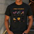 Halloween Reading Spooky Syllables Teacher Vintage Men's Casual T-Shirt Dark Grey Halloween Reading Spooky Syllables Teacher Vintage Men's Casual T-Shirt Dark Grey
