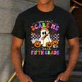 Halloween Teacher You Can't Scare Me I Teach Fifth Grade Men's Casual T-Shirt Dark Grey Halloween Teacher You Can't Scare Me I Teach Fifth Grade Men's Casual T-Shirt Dark Grey