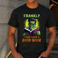 Halloween Teacher Librarian Frankenstein Reading Books Men's Casual T-Shirt Dark Grey Halloween Teacher Librarian Frankenstein Reading Books Men's Casual T-Shirt Dark Grey