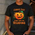 Halloween Teacher Librarian Pumpkin Reading Books Men Women Kids Men's Casual T-Shirt Dark Grey Halloween Teacher Librarian Pumpkin Reading Books Men Women Kids Men's Casual T-Shirt Dark Grey