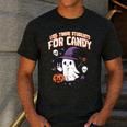 Halloween Teacher Trade Students For Candy Costume Women Men's Casual T-Shirt Dark Grey