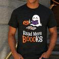 Halloween Teacher Women Cute Reading Ghost Read More Books Men's Casual T-Shirt Dark Grey Halloween Teacher Women Cute Reading Ghost Read More Books Men's Casual T-Shirt Dark Grey
