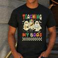 Halloween Teaching My Boos Cute Ghost Teacher Life Costume Men's Casual T-Shirt Dark Grey