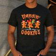 Hangin With My Cookies Gingerbread Men Women Xmas Teacher Men's Casual T-Shirt Dark Grey