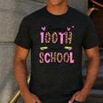 Happy 100th Day Of School Leopard Print Teacher Student Kids Men's Casual T-Shirt Dark Grey Happy 100th Day Of School Leopard Print Teacher Student Kids Men's Casual T-Shirt Dark Grey