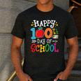 Happy 100th Day Of School Teachers 100 Days Of School Kids Men's Casual T-Shirt Dark Grey Happy 100th Day Of School Teachers 100 Days Of School Kids Men's Casual T-Shirt Dark Grey