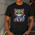Happy Dot Day Colorful Polka Dot Cat Kitten Teachers Kids Men's Casual T-Shirt Dark Grey Happy Dot Day Colorful Polka Dot Cat Kitten Teachers Kids Men's Casual T-Shirt Dark Grey