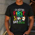 Happy First Day Of School Teacher Back To School Student Men's Casual T-Shirt Dark Grey Happy First Day Of School Teacher Back To School Student Men's Casual T-Shirt Dark Grey