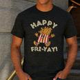 Happy Fri Yay Retro French Fries Friday Lovers Fun Teacher Men's Casual T-Shirt Dark Grey Happy Fri Yay Retro French Fries Friday Lovers Fun Teacher Men's Casual T-Shirt Dark Grey