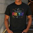 Happy Fri Yay Teacher Friday For Men Women Men's Casual T-Shirt Dark Grey