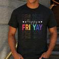 Happy Fri Yay Teacher Friday Saying Men's Casual T-Shirt Dark Grey Happy Fri Yay Teacher Friday Saying Men's Casual T-Shirt Dark Grey