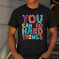 You Can Do Hard Things School Student Teachers Men's Casual T-Shirt Dark Grey You Can Do Hard Things School Student Teachers Men's Casual T-Shirt Dark Grey