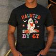 Haunted By 67 Boo Ghost Teacher 6 7 Halloween Costume Men's Casual T-Shirt Dark Grey Haunted By 67 Boo Ghost Teacher 6 7 Halloween Costume Men's Casual T-Shirt Dark Grey