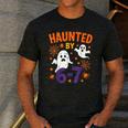 Haunted 67 Ghost Math Teacher Halloween Costume Math Pun Men's Casual T-Shirt Dark Grey