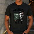 Haunted 67 Skeleton Math Teacher Halloween Costume Math Pun Men's Casual T-Shirt Dark Grey