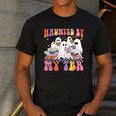 Haunted By My TBR Cute Ghosts Book Reading Teacher Halloween Men's Casual T-Shirt Dark Grey
