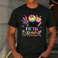 Hello 5th Grade Boy Girl Teacher Back To School 5th Grade Men's Casual T-Shirt Dark Grey