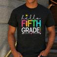 Hello Fifth Grade Teacher Student 5th Grade Back To School Men's Casual T-Shirt Dark Grey Hello Fifth Grade Teacher Student 5th Grade Back To School Men's Casual T-Shirt Dark Grey