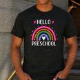 Hello Preschool Teacher Student Girls Rainbow Back To School Men's Casual T-Shirt Dark Grey