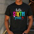 Hello Sixth Grade Cute Back To School 6th Grade Teacher Kids Men's Casual T-Shirt Dark Grey Hello Sixth Grade Cute Back To School 6th Grade Teacher Kids Men's Casual T-Shirt Dark Grey