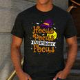Hocus Pocus Everybody Focus Halloween Teacher Men Women Kids Men's Casual T-Shirt Dark Grey