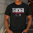 Humor Teacher Empty Battery Power Men Women Men's Casual T-Shirt Dark Grey Humor Teacher Empty Battery Power Men Women Men's Casual T-Shirt Dark Grey