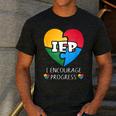 IEP I Encourage Progress Special Education School Teacher Men's Casual T-Shirt Dark Grey IEP I Encourage Progress Special Education School Teacher Men's Casual T-Shirt Dark Grey